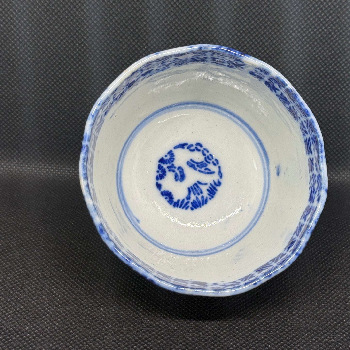 藍白魚鱗紋  小杯